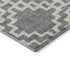 5' X 8' Gray And Ivory Abstract Geometric Washable Area Rug With UV Protection