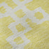 8' Yellow And Ivory Abstract Geometric Washable Round Rug With UV Protection