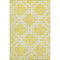 8' X 10' Yellow And Ivory Abstract Geometric Washable Area Rug With UV Protection