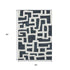 5' X 8' Black And Ivory Abstract Geometric Washable Area Rug With UV Protection