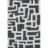 5' X 8' Black And Ivory Abstract Geometric Washable Area Rug With UV Protection
