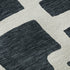 8' Black And Ivory Abstract Geometric Washable Round Rug With UV Protection