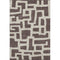 8' X 10' Chocolate And Beige Abstract Geometric Washable Area Rug With UV Protection