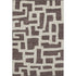 8' X 10' Chocolate And Beige Abstract Geometric Washable Area Rug With UV Protection