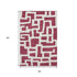 5' X 8' Burgundy And Ivory Abstract Geometric Washable Area Rug With UV Protection