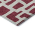 5' X 8' Burgundy And Ivory Abstract Geometric Washable Area Rug With UV Protection