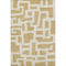 5' X 8' Gold And Ivory Abstract Geometric Washable Area Rug With UV Protection