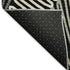 5' X 8' Black Ivory And Gray Floral Washable Area Rug With UV Protection