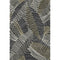 8' X 10' Black Ivory And Gray Floral Washable Area Rug With UV Protection