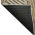 5' X 8' Brown And Beige Floral Washable Area Rug With UV Protection