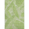 5' X 8' Lime Green And Ivory Floral Washable Area Rug With UV Protection