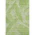 5' X 8' Lime Green And Ivory Floral Washable Area Rug With UV Protection