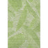 5' X 8' Lime Green And Ivory Floral Washable Area Rug With UV Protection