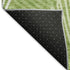 8' Lime Green And Ivory Floral Washable Round Rug With UV Protection