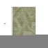 5' X 8' Olive Green Ivory And Beige Floral Washable Area Rug With UV Protection