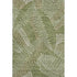 5' X 8' Olive Green Ivory And Beige Floral Washable Area Rug With UV Protection