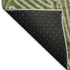 5' X 8' Olive Green Ivory And Beige Floral Washable Area Rug With UV Protection