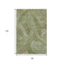 8' X 10' Olive Green Ivory And Beige Floral Washable Area Rug With UV Protection