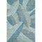8' X 10' Teal Ivory And Gray Floral Washable Area Rug With UV Protection