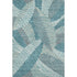 8' X 10' Teal Ivory And Gray Floral Washable Area Rug With UV Protection