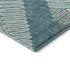 8' X 10' Teal Ivory And Gray Floral Washable Area Rug With UV Protection