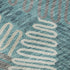 8' X 10' Teal Ivory And Gray Floral Washable Area Rug With UV Protection