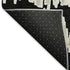 5' X 8' Black And Ivory Striped Washable Area Rug With UV Protection