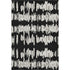 5' X 8' Black And Ivory Striped Washable Area Rug With UV Protection