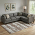 8' X 10' Brown And Beige Striped Washable Area Rug With UV Protection