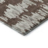 8' X 10' Brown And Beige Striped Washable Area Rug With UV Protection