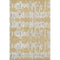 8' X 10' Gold And Beige Striped Washable Area Rug With UV Protection