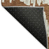 9' X 12' Rust And Beige Striped Washable Area Rug With UV Protection
