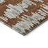 9' X 12' Rust And Beige Striped Washable Area Rug With UV Protection