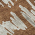 9' X 12' Rust And Beige Striped Washable Area Rug With UV Protection