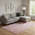 8' X 10' Blush And Ivory Tribal Washable Area Rug With UV Protection