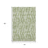 5' X 8' Green And Ivory Tribal Washable Area Rug With UV Protection