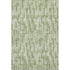 5' X 8' Green And Ivory Tribal Washable Area Rug With UV Protection