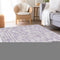 9' X 12' Lavender And Ivory Tribal Washable Area Rug With UV Protection