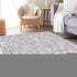 9' X 12' Lavender And Ivory Tribal Washable Area Rug With UV Protection