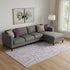 9' X 12' Lavender And Ivory Tribal Washable Area Rug With UV Protection