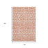 5' X 8' Coral And Beige Southwestern Washable Area Rug With UV Protection