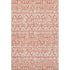 5' X 8' Coral And Beige Southwestern Washable Area Rug With UV Protection