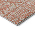 5' X 8' Coral And Beige Southwestern Washable Area Rug With UV Protection