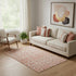 5' X 8' Coral And Beige Southwestern Washable Area Rug With UV Protection