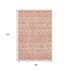 8' X 10' Coral And Beige Southwestern Washable Area Rug With UV Protection