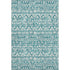 8' X 10' Teal And Ivory Southwestern Washable Area Rug With UV Protection