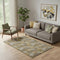 5' X 8' Brown Taupe And Beige Polka Dot Washable Area Rug With UV Protection