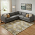 8' X 10' Brown Taupe And Beige Polka Dot Washable Area Rug With UV Protection