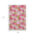 5' X 8' Pink Green And Ivory Polka Dot Washable Area Rug With UV Protection