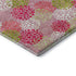 5' X 8' Pink Green And Ivory Polka Dot Washable Area Rug With UV Protection